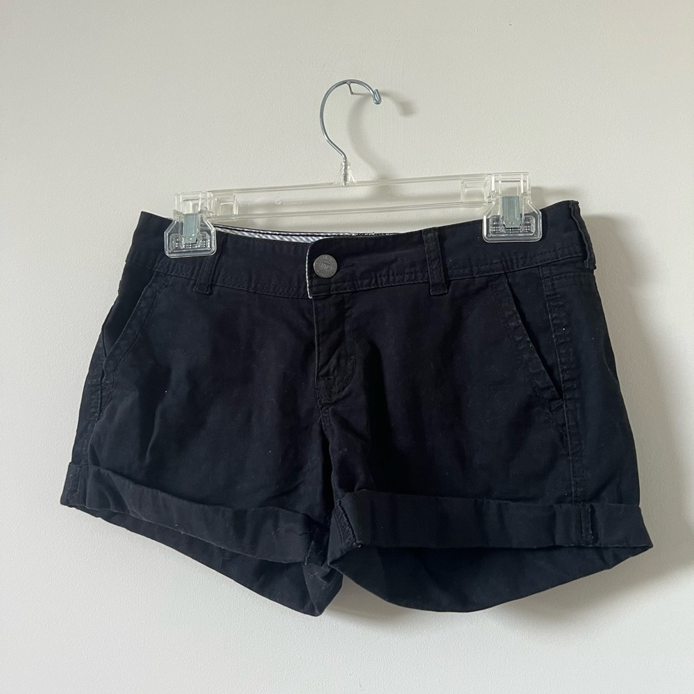 Aeropostale Low Rise Black Denim Short